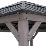 Sunjoy Antrim Skylight Cedar Gazebo - Burly Wood, 13x15, view 6