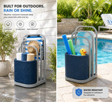 Sunjoy Rust-proof Aluminum Pool Float Storage Rack Organizer 16'' - Navy, view 4