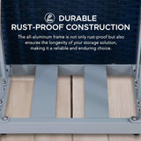 Sunjoy Rust-proof Aluminum Pool Float Storage Rack Organizer 16'' - Navy, view 6