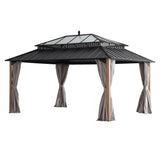 Sunjoy Kingston Horizon PC-Vent Gazebo - Natural Woodgrain, 12x16, view 4