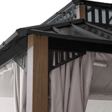 Sunjoy Kingston Horizon PC-Vent Gazebo - Natural Woodgrain, 12x16, view 5