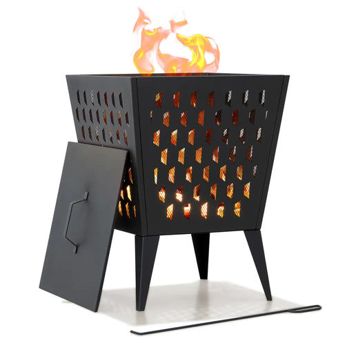 Sunjoy Hartefeld Steel Wood Burning Fire Pit 18''