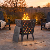 Sunjoy Hartefeld Steel Wood Burning Fire Pit 18'', view 2