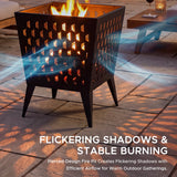 Sunjoy Hartefeld Steel Wood Burning Fire Pit 18'', view 3