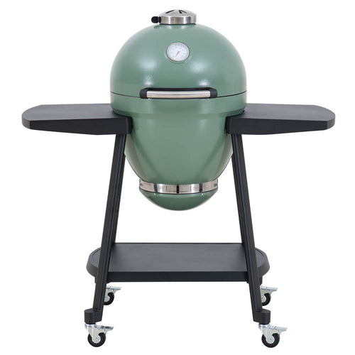Sunjoy Pinnacle Egg-Shaped Charcoal Grill & Smoker 20" - Forest Green
