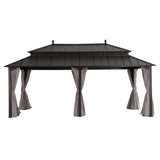 Sunjoy Kingston Aluminum Gazebo - Espresso Brown, 12x20, view 4
