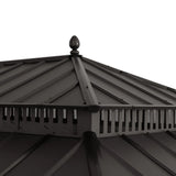 Sunjoy Kingston Aluminum Gazebo - Espresso Brown, 12x20, view 5