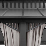 Sunjoy Kingston Aluminum Gazebo - Natural Woodgrain, 12x20, view 6