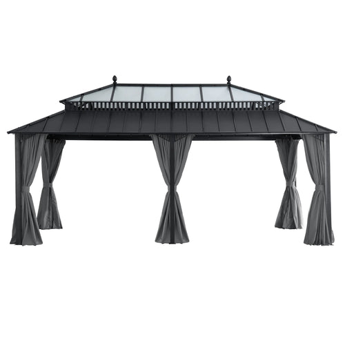 Sunjoy Kingston Horizon PC-Vent Gazebo - Slate Gray, 12x20