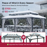 Sunjoy Kingston Horizon PC-Vent Gazebo - Slate Gray, 12x20, view 4