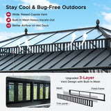 Sunjoy Kingston Horizon PC-Vent Gazebo - Slate Gray, 12x20, view 5