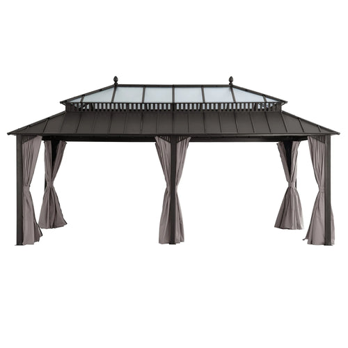 Sunjoy Kingston Horizon PC-Vent Gazebo - Brown, 12x20