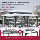 Sunjoy Kingston Horizon PC-Vent Gazebo - Brown, 12x20, view 4