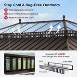 Sunjoy Kingston Horizon PC-Vent Gazebo - Brown, 12x20, view 5