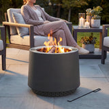 Sunjoy Argyle Cylindrical Smokeless Fire Pit 21'' - Gray, view 2