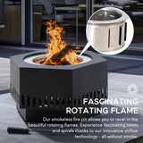Sunjoy Vulcan Hexagon Smokeless Fire Pit 28" - Rectangular Pattern, view 3
