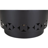 Sunjoy Vulcan Extra Tall Round Smokeless Fire Pit 28", Delta Pattern - Black, view 6
