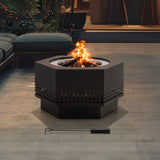 Sunjoy Vulcan Hexagon Smokeless Fire Pit 28" - Pixel Pattern, view 2