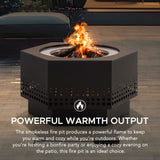 Sunjoy Vulcan Hexagon Smokeless Fire Pit 28" - Pixel Pattern, view 6