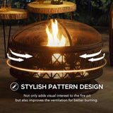 Sunjoy Round Wood-Burning Steel Fire Pit 30'', view 4