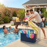 Sunjoy Oversized Rust-proof Wicker Pool Organizer 35'' - Navy, view 2