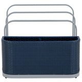 Sunjoy Oversized Rust-proof Wicker Pool Organizer 35'' - Navy, view 3