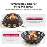 Sunjoy Shelton Steel Wood Burning Fire Pit Ring 36'', view 3