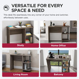 Sunjoy 39" Farmhouse Design Computer Desk with Two Open Shelves, view 4