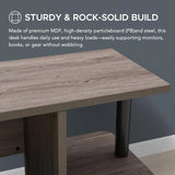 Sunjoy 39" Farmhouse Design Computer Desk with Two Open Shelves, view 6