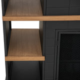 Sunjoy Heritage Wood Burning Outdoor Fireplace with Log Holders 42", view 4