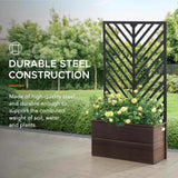 Sunjoy Raised Garden Bed with Trellis - Screen & Planter Box Combo, view 6