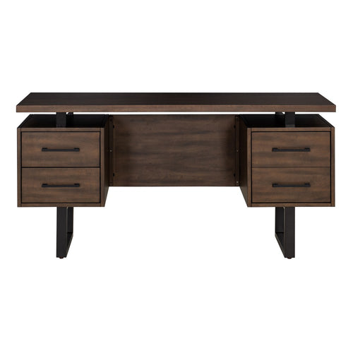 Sunjoy Milano Floating Pedestal Desk with Charging Station and Three Drawers 60''