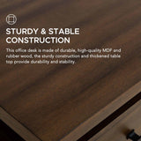 Sunjoy Milano Floating Pedestal Desk with Charging Station and Three Drawers 60'', view 5