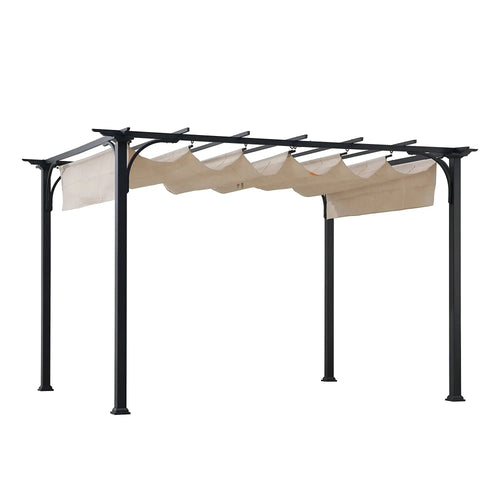 Sunjoy Linear Retractable Steel Pergola, 9x12