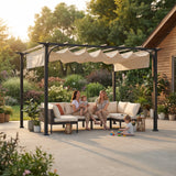 Sunjoy Linear Retractable Steel Pergola, 9x12, view 2