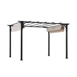 Sunjoy Linear Retractable Steel Pergola, 9x12, view 4