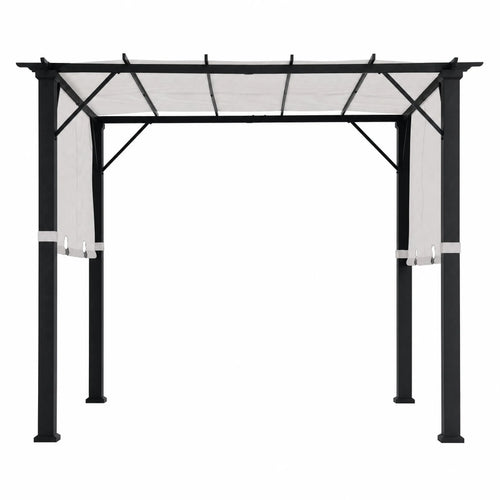 Sunjoy Palladio Adjustable Canopy Metal Pergola 9x9 - White