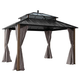 Sunjoy Kingston Horizon PC-Vent Gazebo - Natural Woodgrain, 12x10, view 4