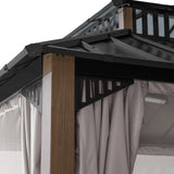 Sunjoy Kingston Horizon PC-Vent Gazebo - Natural Woodgrain, 12x10, view 5
