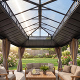 Sunjoy Kingston Horizon PC-Vent Gazebo - Natural Woodgrain, 12x20, view 3