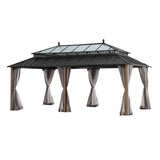Sunjoy Kingston Horizon PC-Vent Gazebo - Natural Woodgrain, 12x20, view 4