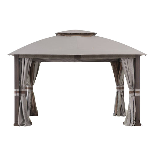 Sunjoy Double-Tier Premium Soft-Top Gazebo 11x13 - Harbor Gray