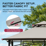 Sunjoy BBQ 2-Tier Grill Canopy, 8x5 - Beige & Black, view 4