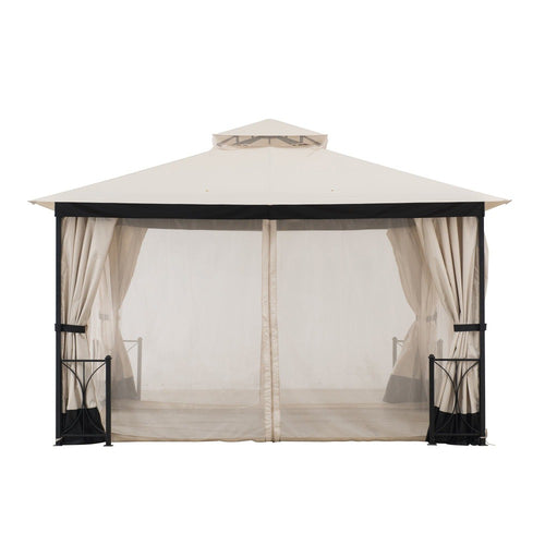 Sunjoy Beige Replacement Mosquito Netting For Belcourt Gazebo (11x13 FT) A101012400/A101012410 Sold At SunNest