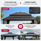 Sunjoy Kingston Aluminum Gazebo - Espresso Brown, 12x16, view 6