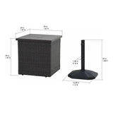 Sunjoy Combination Umbrella Stand Side Table, view 3