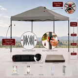 Sunjoy Solis Glow Instant Gazebo, 10×10 - Slate Gray, view 3