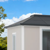 Sunjoy Esquire Beyond Shed Outdoor Room, 10x12.5 - Tan / Gray, view 3