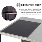 Sunjoy Fleetwood Stainless Steel Outdoor Kitchen Island Counter, view 3