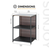 Sunjoy Fleetwood Stainless Steel 3-Tier Kitchen Storage Shelf, view 3